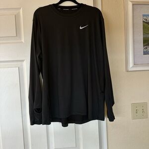 Nike Black Crew Neck Long Sleeve Top